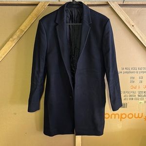 Cos Wool & Cashmere Car Coat Dark Navy